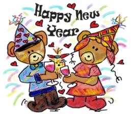 Rossy the lover bear & Yorkie Coco I ENG sticker #7667933