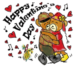 Rossy the lover bear & Yorkie Coco I ENG sticker #7667935