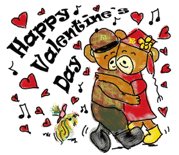 Rossy the lover bear & Yorkie Coco I ENG sticker #7667935