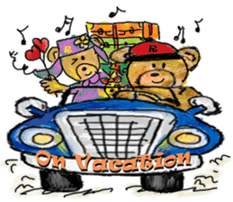 Rossy the lover bear & Yorkie Coco I ENG sticker #7667936