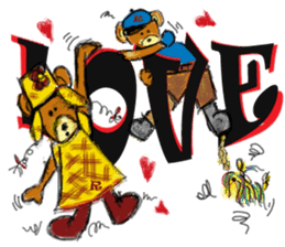 Rossy the lover bear & Yorkie Coco I ENG sticker #7667938