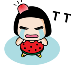 Watermelon Girl {^^} sticker #7668238