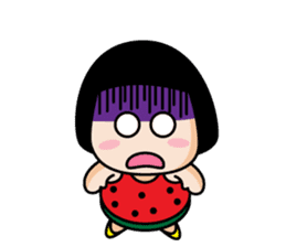 Watermelon Girl {^^} sticker #7668240