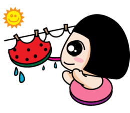 Watermelon Girl {^^} sticker #7668244