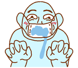 Blue man in the mask sticker #7669068