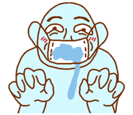 Blue man in the mask sticker #7669068