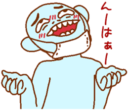 Blue man in the mask sticker #7669069