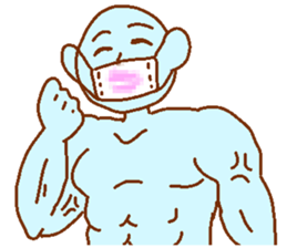 Blue man in the mask sticker #7669074