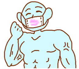 Blue man in the mask sticker #7669074