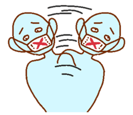 Blue man in the mask sticker #7669075