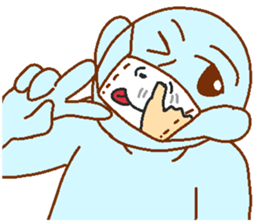 Blue man in the mask sticker #7669076