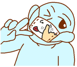 Blue man in the mask sticker #7669076