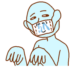 Blue man in the mask sticker #7669077