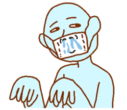 Blue man in the mask sticker #7669077