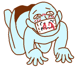 Blue man in the mask sticker #7669079