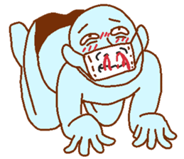 Blue man in the mask sticker #7669079