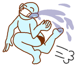 Blue man in the mask sticker #7669082