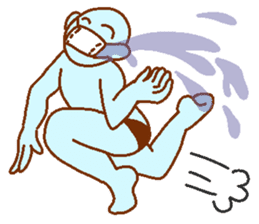 Blue man in the mask sticker #7669082