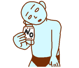 Blue man in the mask sticker #7669085