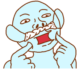 Blue man in the mask sticker #7669086