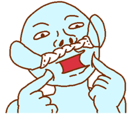 Blue man in the mask sticker #7669086