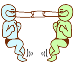 Blue man in the mask sticker #7669097