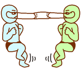 Blue man in the mask sticker #7669097