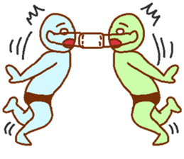 Blue man in the mask sticker #7669098