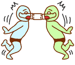 Blue man in the mask sticker #7669098