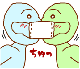 Blue man in the mask sticker #7669099