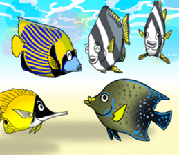 Tropical colorful fish 2 sticker #7669219
