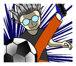 two frams of sports sticker #7671047