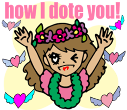 Hawaiian Family7 Love Message2 English sticker #7671255