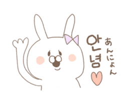 marshmallow rabbit Korean and Japanese sticker #7671594