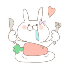 marshmallow rabbit Korean and Japanese sticker #7671609