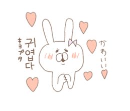 marshmallow rabbit Korean and Japanese sticker #7671610