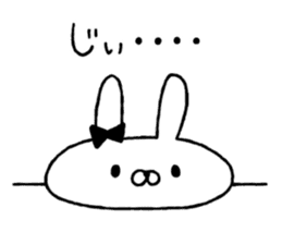 Handwriting women rabbit sticker #7671660