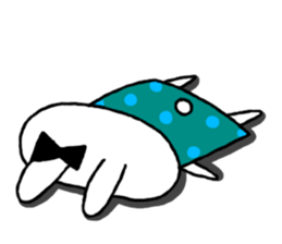 Handwriting women rabbit sticker #7671682