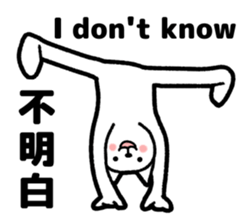 Posing cat and rabbit sticker #7671961