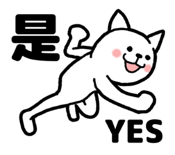 Posing cat and rabbit sticker #7671966