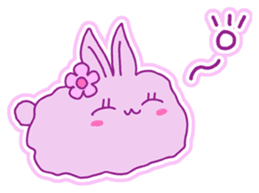 Fluffy rabbit "Honoka" 2 sticker #7672214