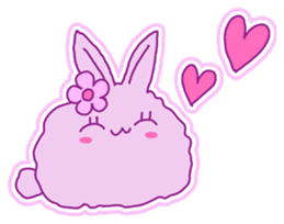 Fluffy rabbit "Honoka" 2 sticker #7672236