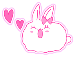 Fluffy rabbit "Honoka" 2 sticker #7672237