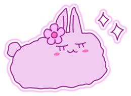 Fluffy rabbit "Honoka" 2 sticker #7672238