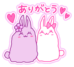 Fluffy rabbit "Honoka" 2 sticker #7672241
