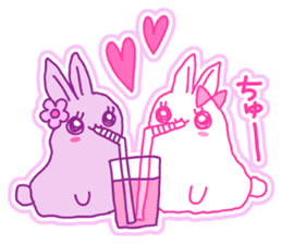 Fluffy rabbit "Honoka" 2 sticker #7672243