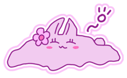 Fluffy rabbit "Honoka" 2 sticker #7672250