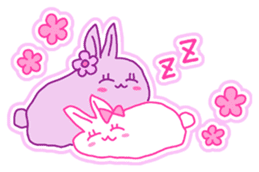Fluffy rabbit "Honoka" 2 sticker #7672251