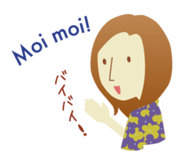 Moi! Finnish Japanese stickers! sticker #7672893