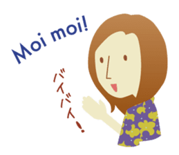 Moi! Finnish Japanese stickers! sticker #7672893